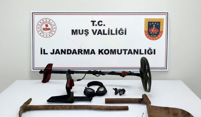 Muş’ta sit alanında kaçak kazı yapan 3 kişi yakalandı