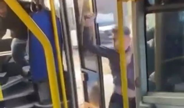 Nilüfer’de otobüsü satırla bastı