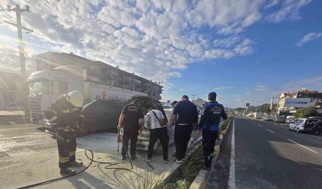 Ortaca’da araç yangını