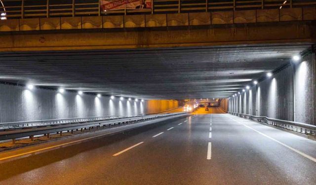 Osmangazi Köprüsü Tüneli’nin aydınlatma sistemi yenilendi