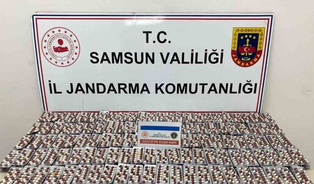 Samsun’da 6 bin 621 adet uyuşturucu hap ele geçirildi