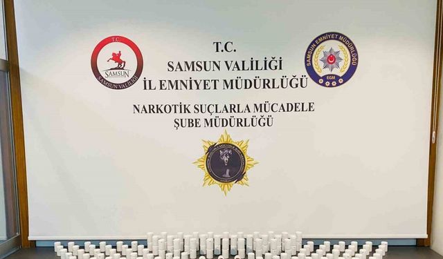 Samsun’da uyuşturucu operasyonu: 14 bin 100 sentetik ecza ele geçirildi