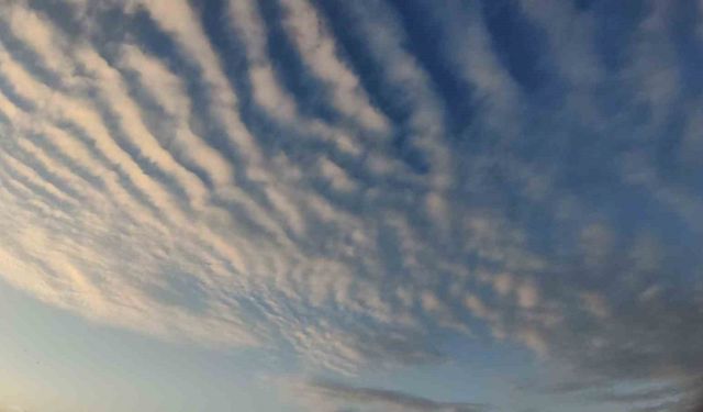 Sirrokümülüs bulutları Van semalarında görsel şölen sundu