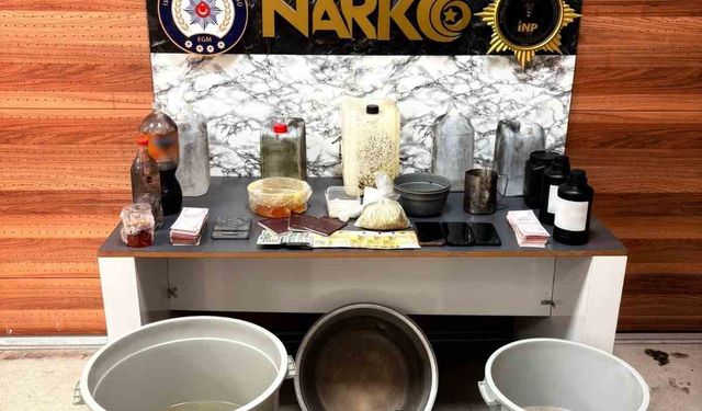 Şişli’de uyuşturucu imalathanesine baskın: 97 kilo uyuşturucu ele geçirildi