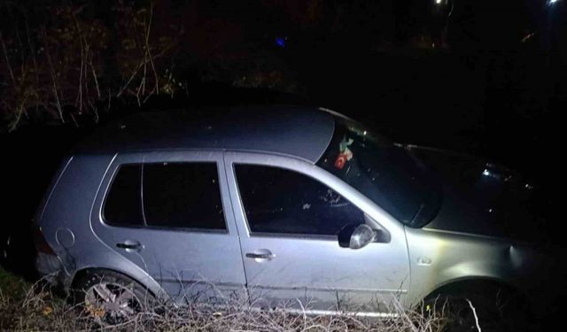 Susurluk’ta otomobil şarampole uçtu: 1 yaralı