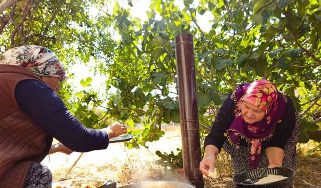 Tarhana kokusu sokağı doldurdu