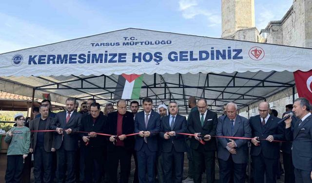 Tarsus’ta Gazze’ye destek amaçlı hayır çarşısı kuruldu