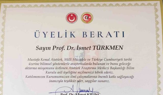 TOGÜ’lü Prof. Dr. İsmet Türkmen’e ulusal düzeyde önemli görev