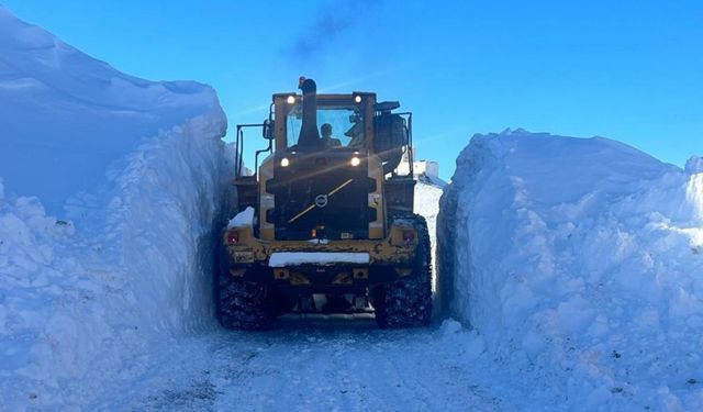 Yüksekova’da 3 metrelik karla zorlu mücadele