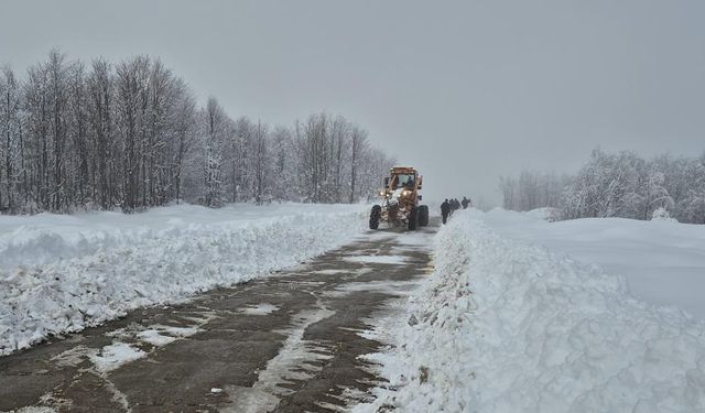 Handüzü Yaylası'ndan kar manzaraları