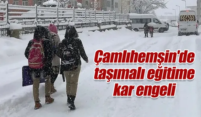 Çamlıhemşin'de taşımalı eğitime 1 gün ara verildi.