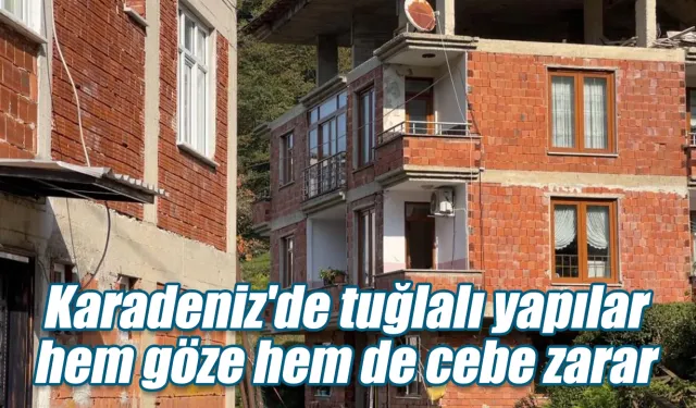 Karadeniz’de tuğlalı yapılar hem göze hem de cebe zarar