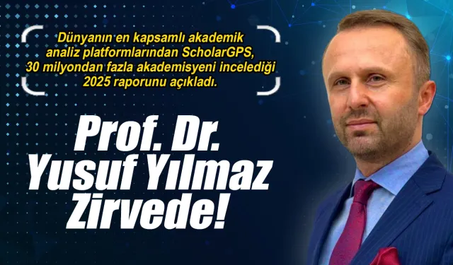 Prof. Dr. Yusuf Yılmaz yine zirvede
