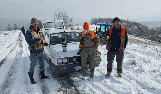 Amasya'da su kanalına düşen karacayı avcılar kurtardı