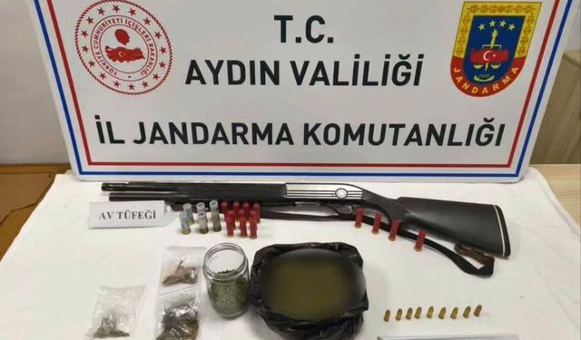 Aydın'da uyuşturucu ve ruhsatsız silah operasyonu