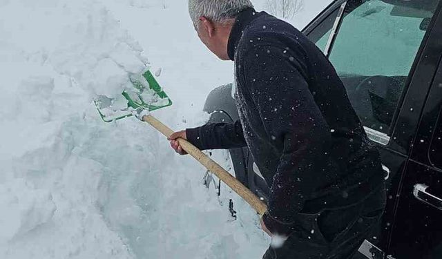 Bahçesaray'da çığ faciası son anda atlatıldı: Araçtaki aile ölümden döndü