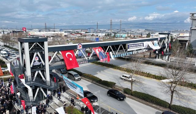 Batı Ege GYO Yaya Üst Geçidi hizmete açıldı