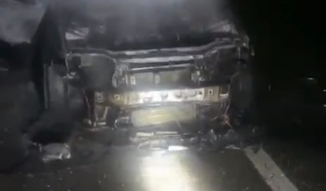 Batman-Diyarbakır karayolunda araç yangını