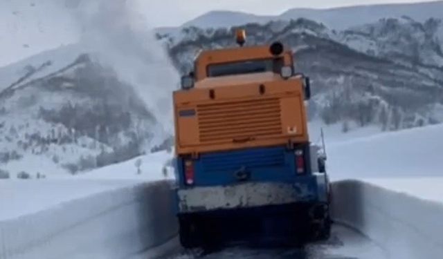 Bitlis'te köy yolları için kar seferberliği
