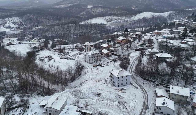 Demirköy'de kartpostallık kış manzarası