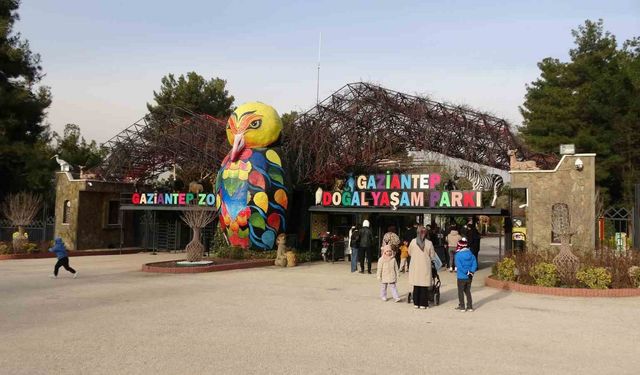 Gaziantep Doğal Yaşam Parkı'nda yarıyıl tatili yoğunluğu