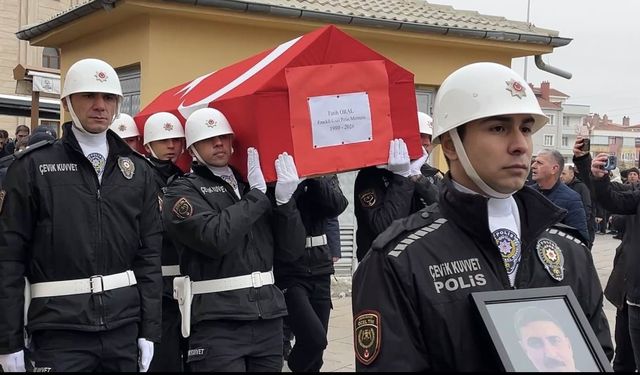 Görev şehidi polis memuru Fatih Oral son yolculuğuna uğurlandı