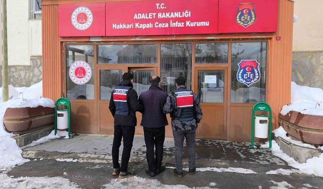 Hakkari'de 9 yıl 9 ay hapis cezası bulunan şahıs yakalandı