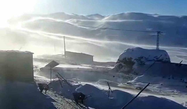 Iğdır'ın yüksek kesimlerinde tipi ve fırtına hayatı olumsuz etkiliyor