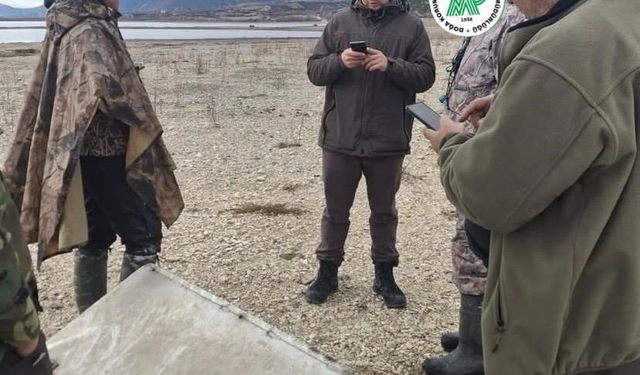 Isparta'da usulsüz av yapan 2 kişiye idari işlem yapıldı