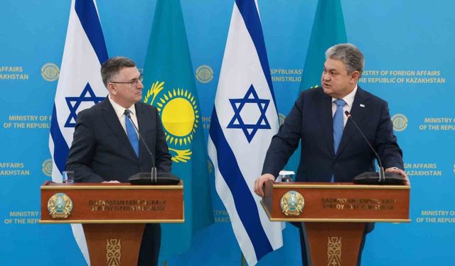 Kazakistan Dışişleri Bakanı Koşerbayev, İsrailli mevkidaşı Saar ile görüştü