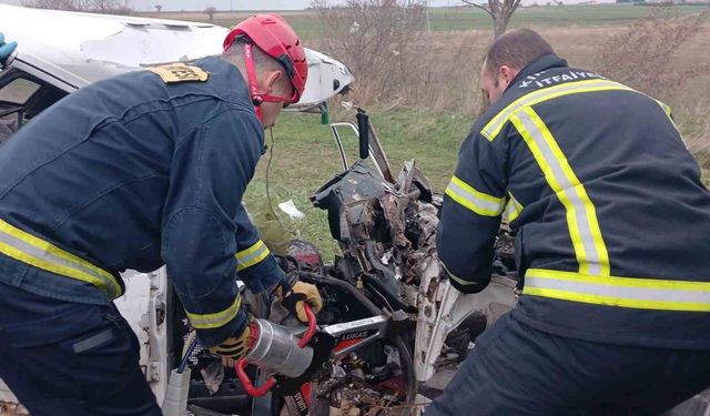 Kırklareli'nde feci kaza: 1 ölü, 1 yaralı