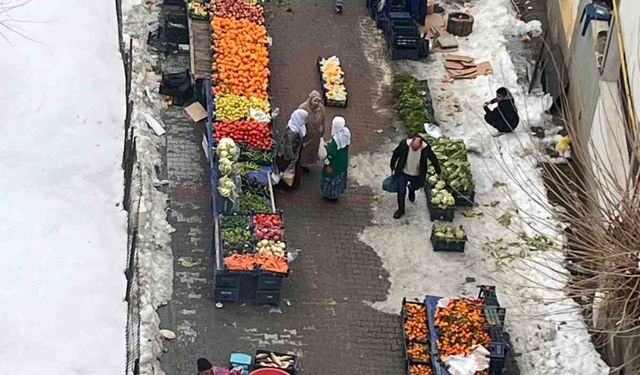 Kulp'ta kar engeli aşıldı, salı pazarı üç haftanın ardından açıldı