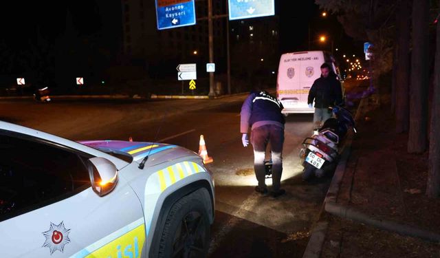 Nevşehir'de devrilen motosikletin sürücüsü yaralandı