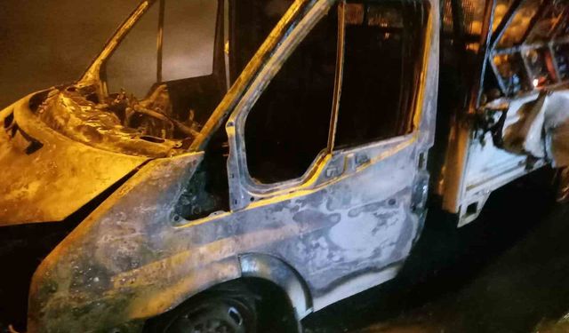 Osmaniye'de mandalina yüklü kamyonette çıkan yangın söndürüldü