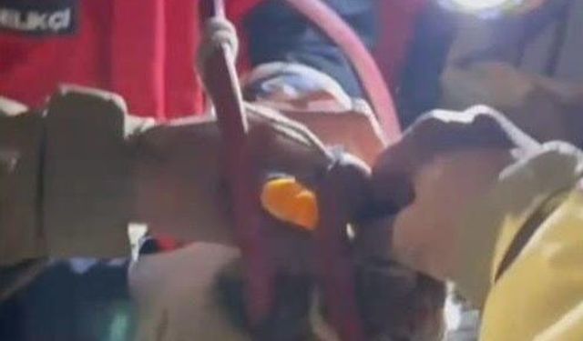 Su pompası deliğine düşen yavru kediyi itfaiye kurtardı