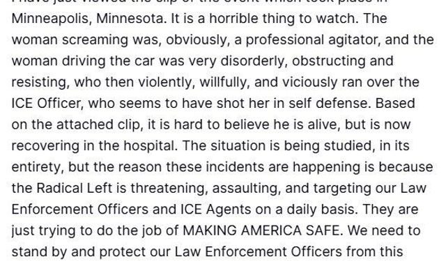 Trump'tan Göçmenlik ve Gümrük Muhafaza Dairesi ajanlarının bir kadını vurarak öldürmesi ile ilgili açıklama