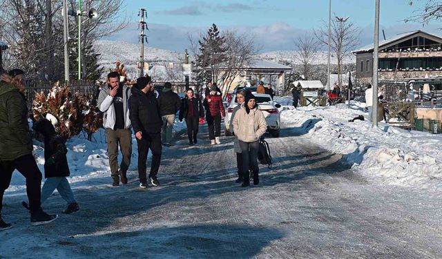 Yozgat'ta kar sonrası vatandaşlar Türkiye'nin ilk milli parkına akın etti