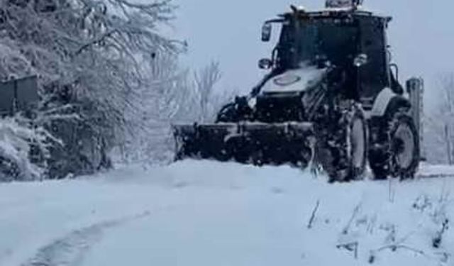 Zonguldak'ta kar yağışı nedeniyle 82 köy yolu ulaşıma kapandı