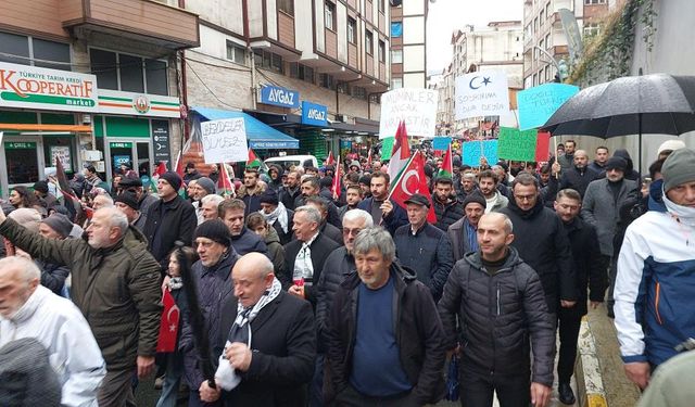 Güneysu'dan Galata'ya destek yürüyüşü