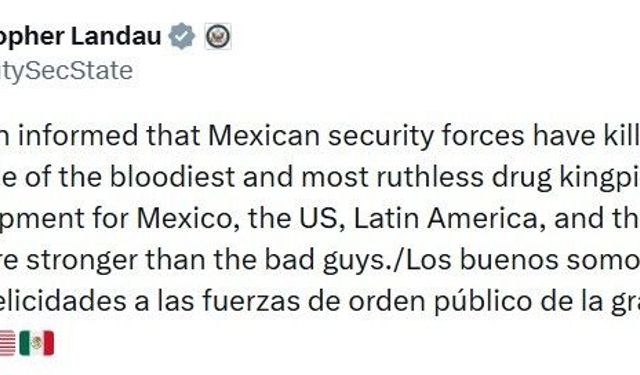 ABD'den Meksika'daki kartel operasyonu hakkında açıklama: 'El Mencho'nun öldürülmesi harika bir gelişme'