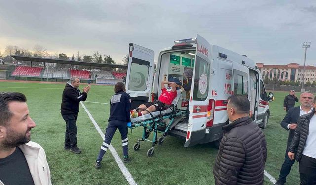 Amatör maçta saha karıştı