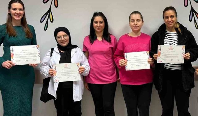 Babaeski'de şubat ayı gebe okulu eğitimleri tamamlandı