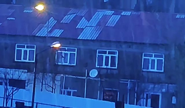 Bitlis'te çakan şimşekler geceyi gündüze çevirdi