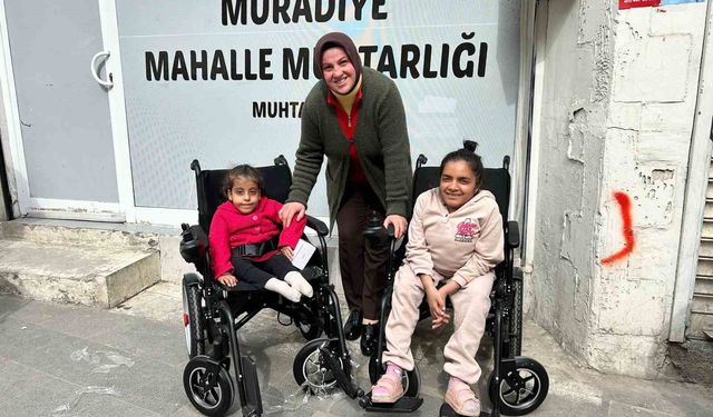 Diyarbakır'da engelli kızlara akülü sandalye desteği