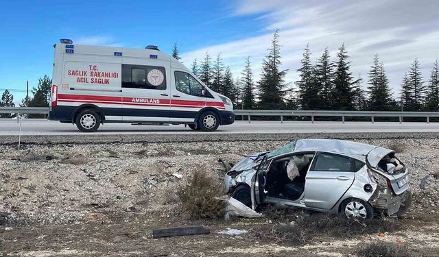 Karaman'da otomobil şarampole takla attı: 1 yaralı