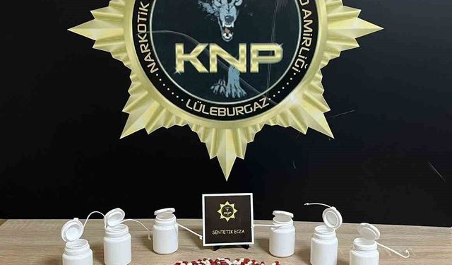 Lüleburgaz'da 335 adet sentetik ecza ele geçirildi: 1 tutuklama