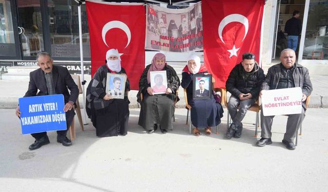 Muş'ta evlat nöbeti devam ediyor