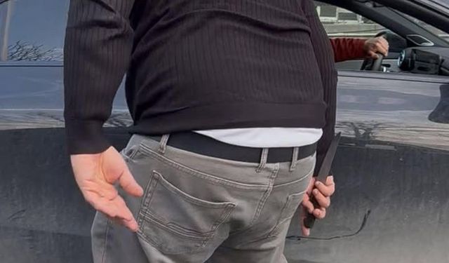 Otomobil sürücüsünü bıçakla tehdit eden minibüs şoförü tutuklandı