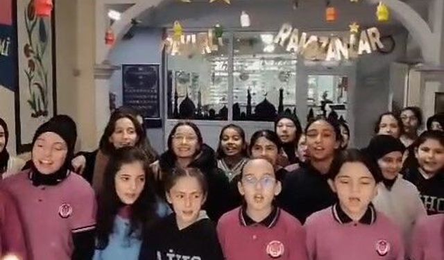 Rize'de okullarda öğrencilerin Ramazan coşkusu