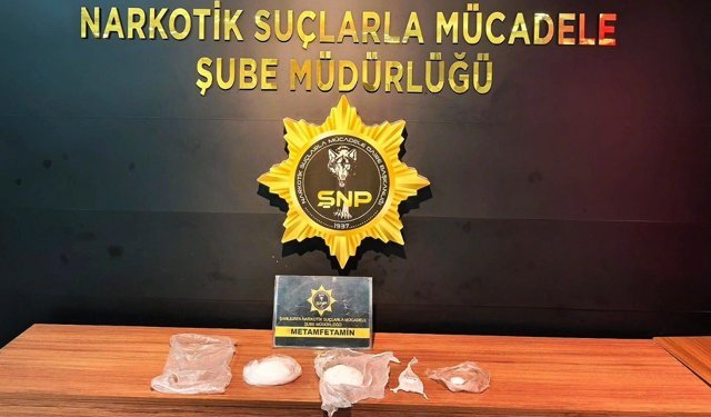 Şanlıurfa'da narkotik uygulamasında 226 gram metamfetamin ele geçirildi